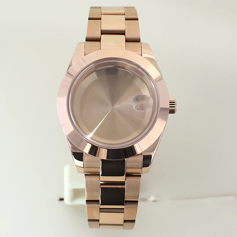 36mm 39mm Bevel Edge Watch Case Bracelet Sapphire Crystal For Seiko NH35 NH36 NH38 NH34 Miyota8215 Movement 28.5 Dial