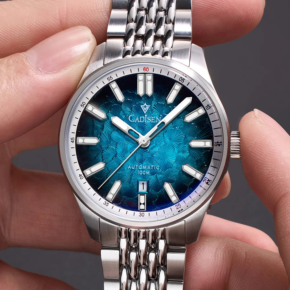 CADISEN C8247 Automatic 10ATM Waterproof Japan MIYOTA 8215 Movement Wristwatch Sapphire