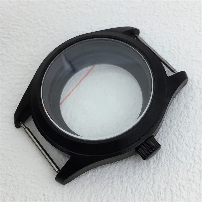 Miyota 9015 watch case 36mm 39mm explorer Mod Brushed Dome Sapphire Glass Fit NH35 NH36 ETA2824 PT5000 Miyota9015 10bar