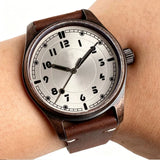 PVD Aged Pilot Watch Tandorio TD147V Vintage 39mm Bronze Coated Miyota 8215 PT5000 20ATM Sapphire Glass 10bar