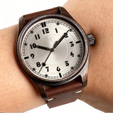 PVD Aged Pilot Watch Tandorio TD147V Vintage 39mm Bronze Coated Miyota 8215 PT5000 20ATM Sapphire Glass 10bar