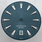 33mm AT Style Watch Dial Wristwatch Parts Sunburst Gradient Black Ocean Blue Red Dial Luminous Fits NH35 Movement 6 o'clock