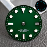 28.5mm blue lume NH35 NH34 Dial Single Calendar Submariner style with Hands Watches accessory