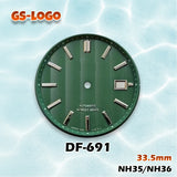 33.5mm GS Logo Dial Multi-Color NH35/NH36 Movement Men's Watch Modification Accessories
