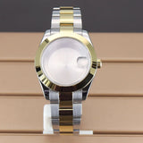 Explorer Watch Case 36mm/39mm Silver Rose Gold yellow Gold Two tone Sapphire 316L stainless Steel For Nh35 Nh36 NH34 NH38 Nh70 Miyota 8215 8285Movement