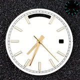 Miyota 8285 Dual Calendar Dial and hands 31mm up and down dual calendar dial blue green luminous watch replace accessories