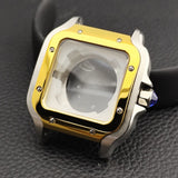 33mm Santos Watch Case For Women Small Size NH05 AUTOMATIC Stainless Steel Square Sapphire 5Bar
