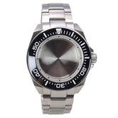 43.8mm Modified Samurai Watch Case Sapphire  For NH35 NH36 NH38 4R36 Silver/Black 100M Waterproof