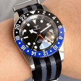 Tandorio TD218B NH34 GMT Watch 38mm Bubble Sapphire 20ATM 120 Click Submariner