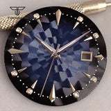 35mm Watch Dial Multicolor Texture Face Date Window Fit NH35 Automatic Watches Sword Hands Set Wristwatch Accessories Mod Parts