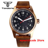 39mm Real Cusn8 Bronze Aviator Watch Tandorio TD107Z  Sapphire 20Bar  NH35A PT5000 Miyota8215 Automatic Military Relojes