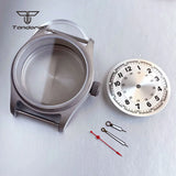 36mm Titanium Watch Case+29mm Dial+Hands Pilot Wristwatch Parts Fit NH35 NH36 ETA2824/2836 PT5000 ST2130 Miyota8215 8205 821A