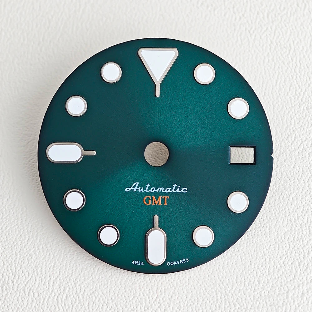 28.5mm SKX007 watch dial NH34 NH35 NH36 automatic SRP Green Luminous Custom logo