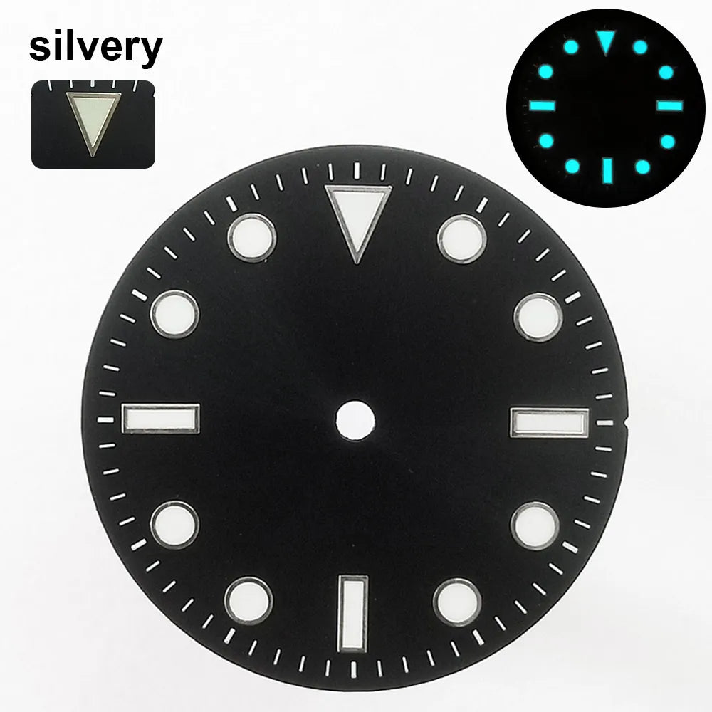 151 type of dials Submariner 28.5mm dial with calendar window suitable for NH35 movement luminous dial can support DIY dial customization name/logo
