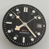 31mm NH34 GMT Dial Hands black blue white color green luminous