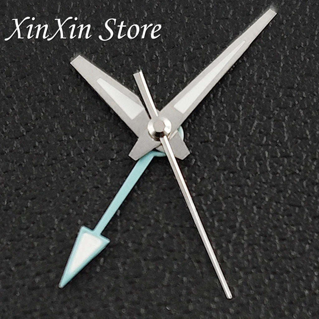 GS 4 Pointers NH34A GMT Watch Hands C3 Green Luminous Watch Needles for NH34 NH35 NH36 NH38 Movement