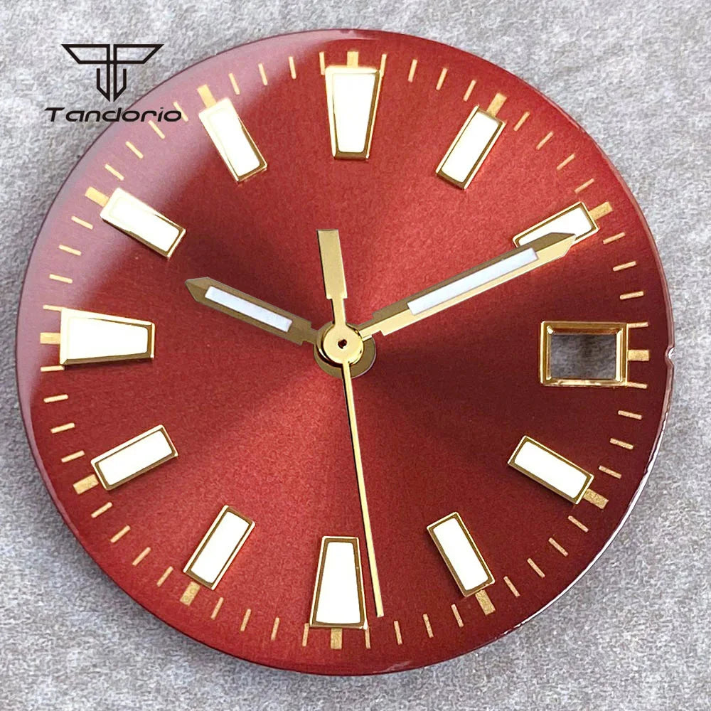 29mm NH35 Automatic Watch Dial Face Sunburst Date Window Hands Set Fit NH35 NH36 NH38 Movement Men's Wristwatch Accessories Part