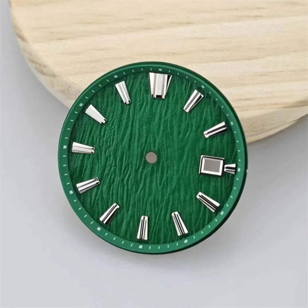 New NH35 Watch Dial 33.5mm Black White Blue Green Dial for NH35 NH36 Movement Watch Accessories No Logo Diy Parts
