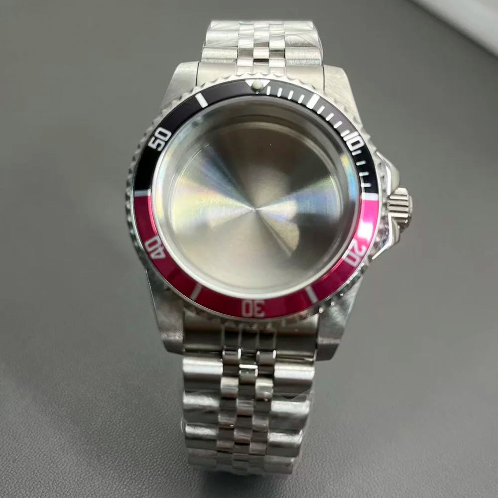 Retro Diver case 39mm,10bar waterproof stainless steel sapphire crystal case, suitable for NH34, NH35, NH36 mechanical movement accessories