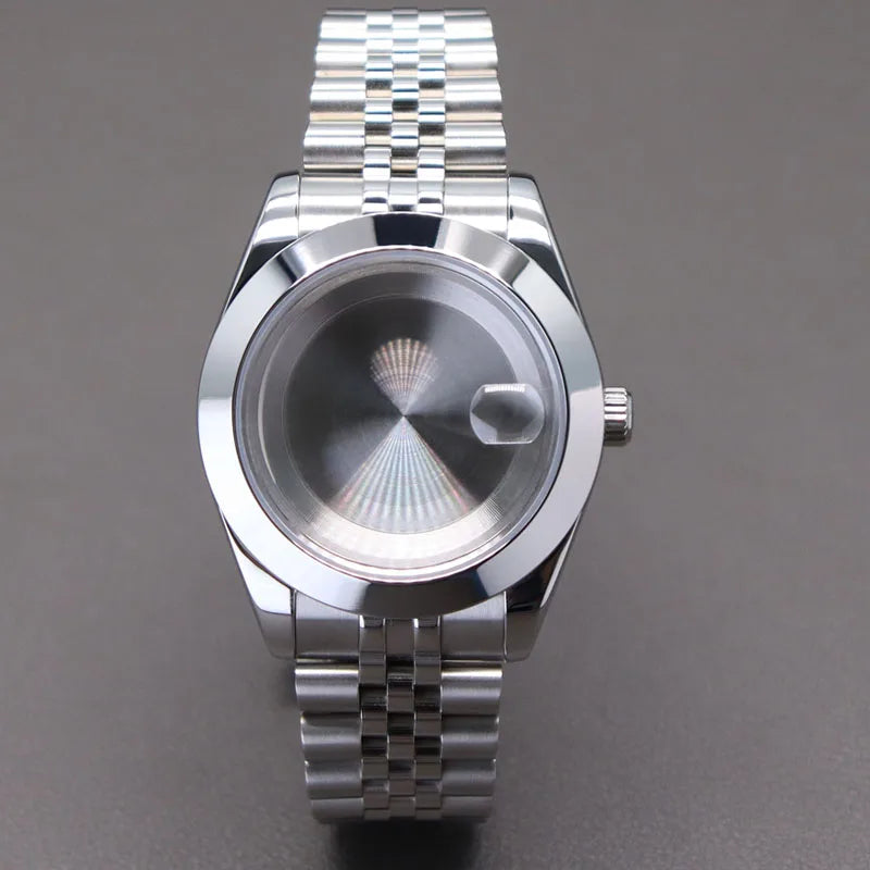 Explorer Watch Case 36mm/39mm Silver Rose Gold yellow Gold Two tone Sapphire 316L stainless Steel For Nh35 Nh36 NH34 NH38 Nh70 Miyota 8215 8285Movement