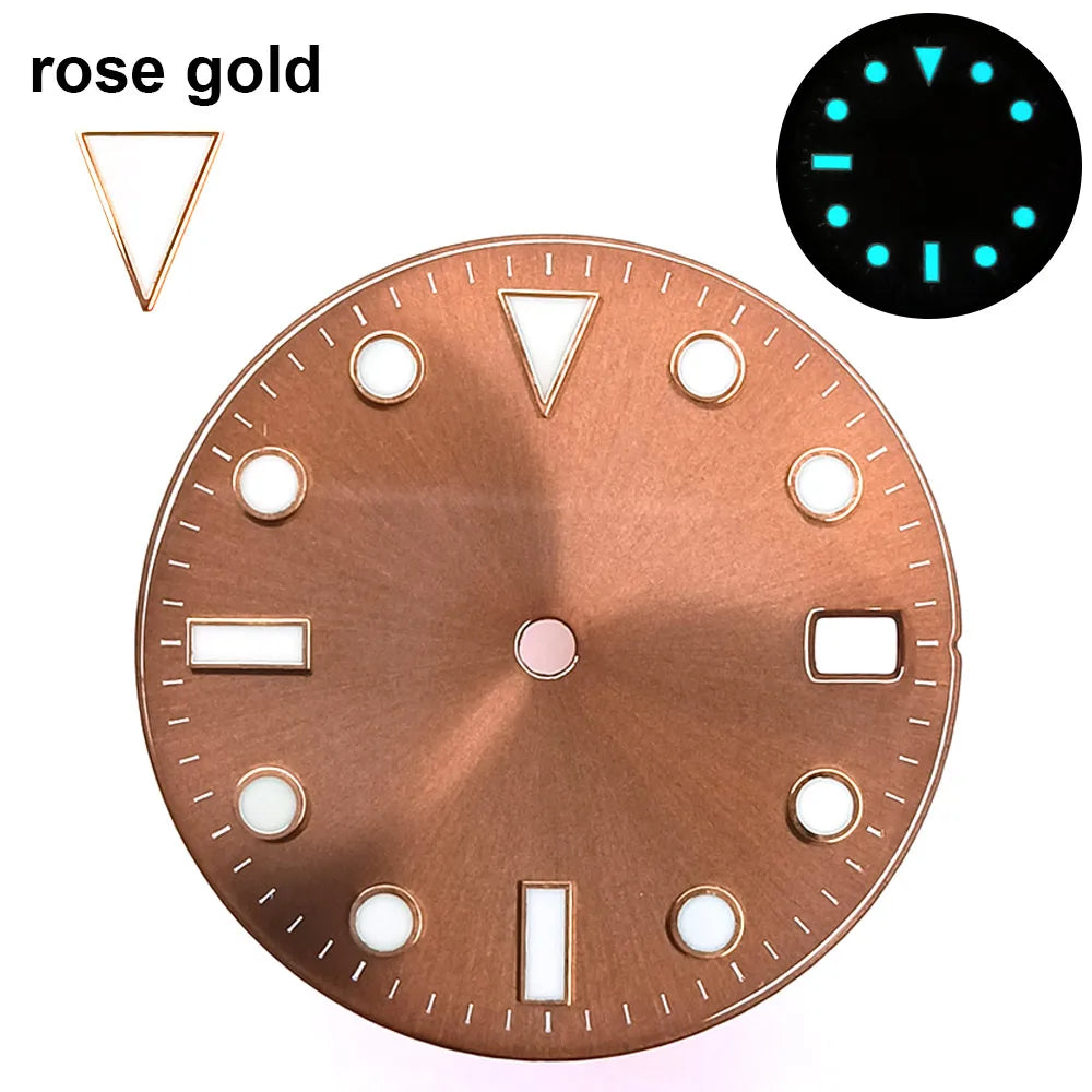 151 type of dials Submariner 28.5mm dial with calendar window suitable for NH35 movement luminous dial can support DIY dial customization name/logo