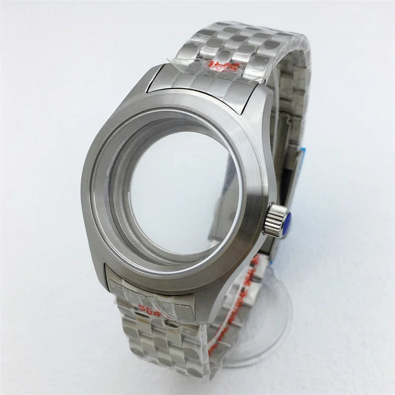 Miyota 9015 watch case 36mm 39mm explorer Mod Brushed Dome Sapphire Glass Fit NH35 NH36 ETA2824 PT5000 Miyota9015 10bar