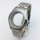 Miyota 9015 watch case 36mm 39mm explorer Mod Brushed Dome Sapphire Glass Fit NH35 NH36 ETA2824 PT5000 Miyota9015 10bar