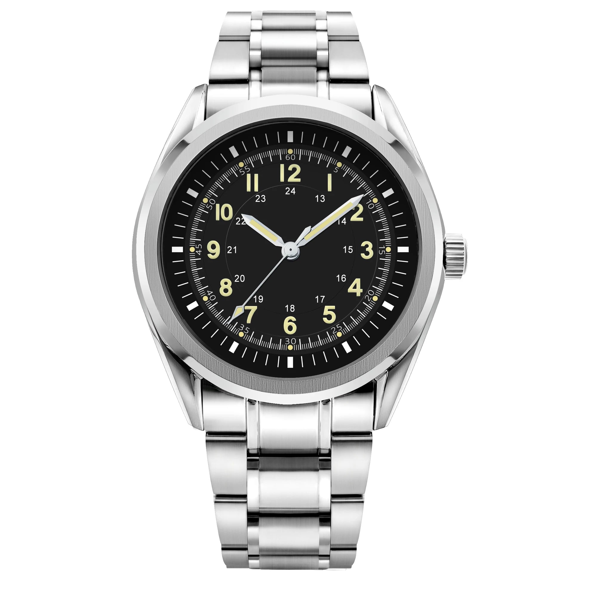 40mm Field Watch Corgeut 6031 Japan NH35 Automatic Sapphire 5ATm