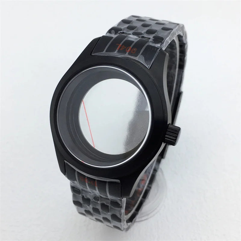 Miyota 9015 watch case 36mm 39mm explorer Mod Brushed Dome Sapphire Glass Fit NH35 NH36 ETA2824 PT5000 Miyota9015 10bar