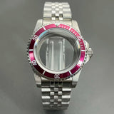 Retro Diver case 39mm,10bar waterproof stainless steel sapphire crystal case, suitable for NH34, NH35, NH36 mechanical movement accessories