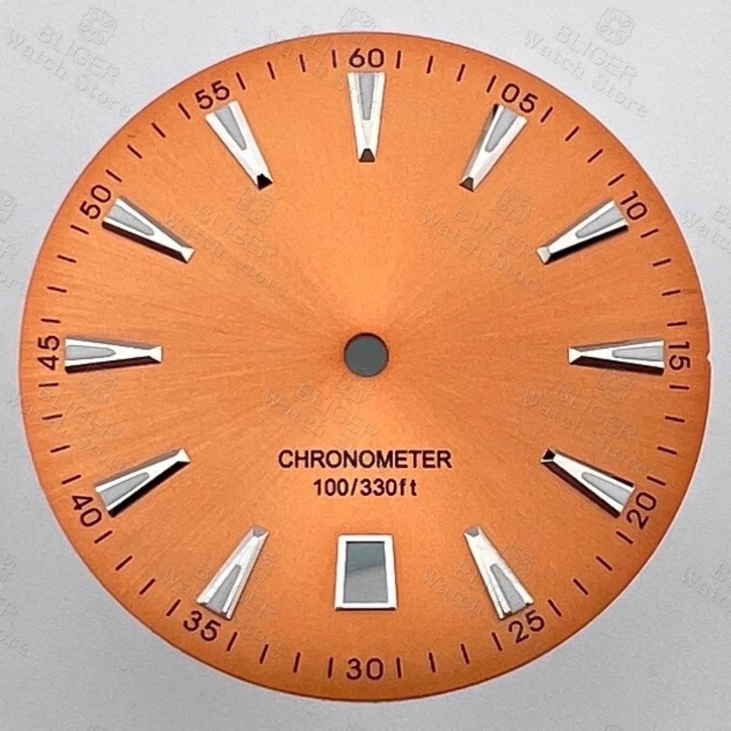 33mm AT Style Watch Dial Wristwatch Parts Sunburst Gradient Black Ocean Blue Red Dial Luminous Fits NH35 Movement 6 o'clock