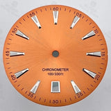 33mm AT Style Watch Dial Wristwatch Parts Sunburst Gradient Black Ocean Blue Red Dial Luminous Fits NH35 Movement 6 o'clock