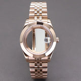 Explorer Watch Case 36mm/39mm Silver Rose Gold yellow Gold Two tone Sapphire 316L stainless Steel For Nh35 Nh36 NH34 NH38 Nh70 Miyota 8215 8285Movement
