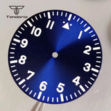 33.5mm Pilot Watch Dial+Hands Black/White/Blue/Green Color Luminous Fit NH35 NH36 NH38 ETA2824 PT5000 ST2130 Miyota82 Movt