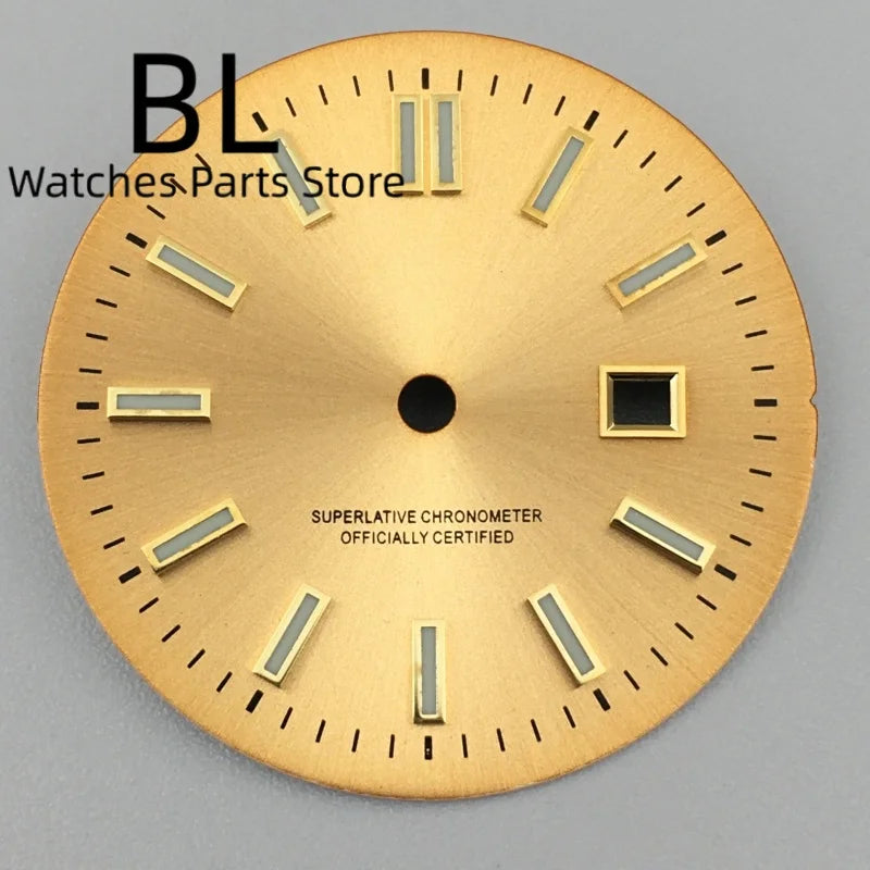 24.5MM Dial for women's watch Sunburst NH05 Watch Dial Gold Rose Sticks Number Women's Mechanical Watch Modified Parts Fit 31mm NH05 NH06 Watch