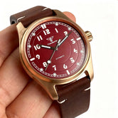 CUSN8 Solid Bronze Pilot 39mm Tandorio TD147N Miyota8215 PT5000 Sapphire 20ATM Number Dial Vintage