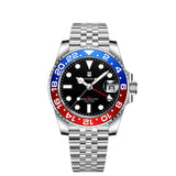 40mm RONDA 515 Quartz GMT Watch Corgeut 100M Water Resistant Luminous Sapphire