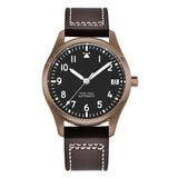 PVD Pilot Watch Sterile for Custom logo 39MM Sapphire 10Bar NH35
