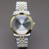 Explorer Watch Case 36mm/39mm Silver Rose Gold yellow Gold Two tone Sapphire 316L stainless Steel For Nh35 Nh36 NH34 NH38 Nh70 Miyota 8215 8285Movement