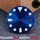 28.5mm Day-Date Dial for NH36 watch dial Green luminous Mod accessories parts 13 colors