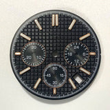VK63 watch dial Non Logo Royal Oak dial 31.8mm waffle texture Chronograph Face 6 Hands fit for Quartz VK63 movement watch accessories