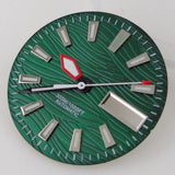 29mm Sterile Black Green Blue Grey Watch Dial Date Day Window Fit NH36A Movement Luminous Hands High Quality Parts