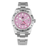 San Martin SN0054G GMT Pink Dial BB  39mm NH34 Automatic Watch 10Bar AR Sapphire BGW9 Lume