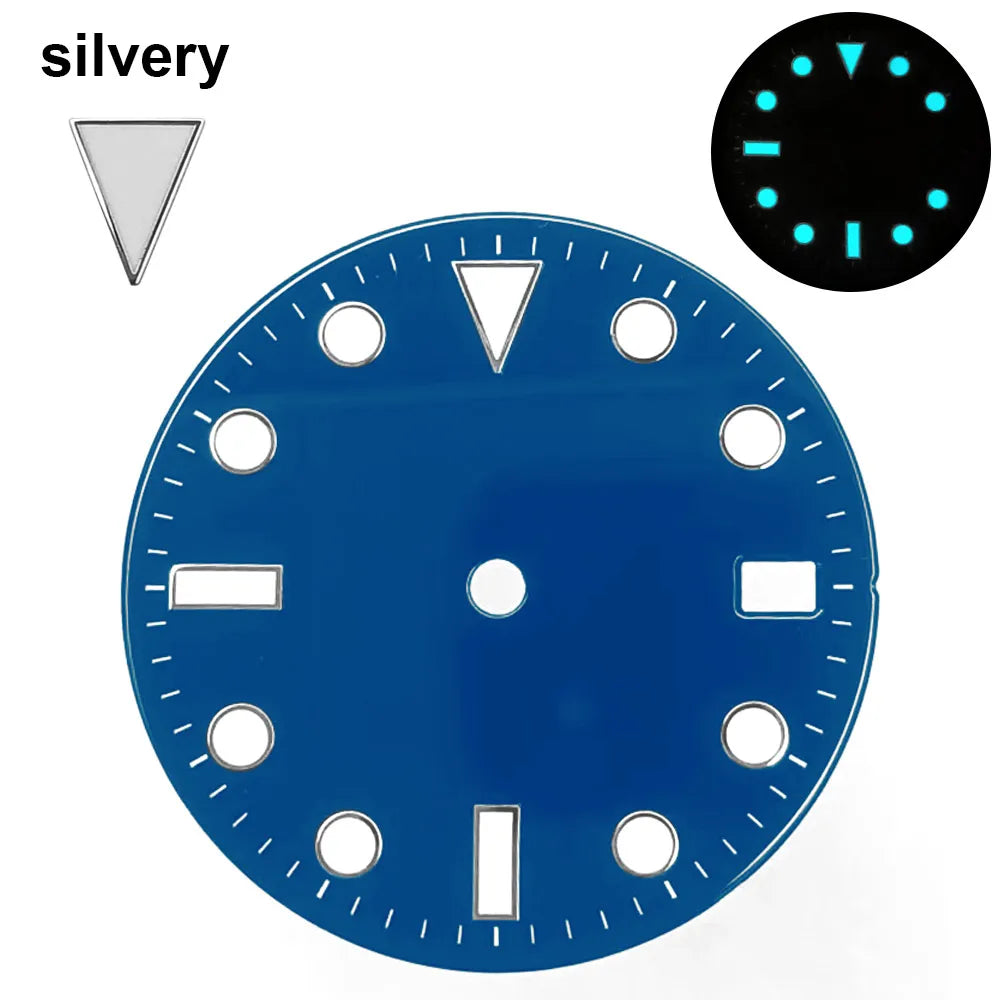 151 type of dials Submariner 28.5mm dial with calendar window suitable for NH35 movement luminous dial can support DIY dial customization name/logo