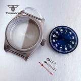 36mm Titanium Watch Case+29mm Dial+Hands Pilot Wristwatch Parts Fit NH35 NH36 ETA2824/2836 PT5000 ST2130 Miyota8215 8205 821A