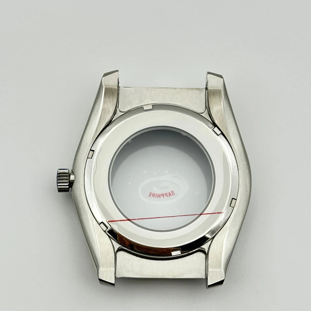 44.5mm GS Tokyo Lion Watch Case 24hours Lume Ceramic Watch Bezel  Fit 32.5mm Dial Sapphire Crystal  For Seiko NH35/36/4R Automatic Movement Mod Parts