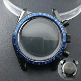 40mm Speedmaster Watch Case Stainless Steel  For VK63 VK64 Chronograph Quartz Movement Mineral Moon Foorprint Sterile Caseback