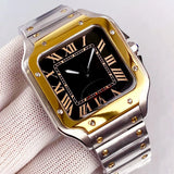 Tandorio Square Watch TD303G Two Tone 38mml 5ATM Waterproof NH35A Automatic Sapphire Glass Back