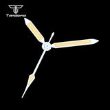 Fifty Fathom hands Tandorio White Edge Mod Retro Pilot Watch Hands Accessories Parts For NH35 NH36 NH38 50-Fathoms Series Watch Replacement Parts