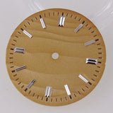 Double bar no date window Nologo 29mm Sand Dune Watch Dial Plate for NH35 NH36 ETA2824 PT5000 ST2130 Silver Hand no date  Watch Parts for Diver Watch Mod